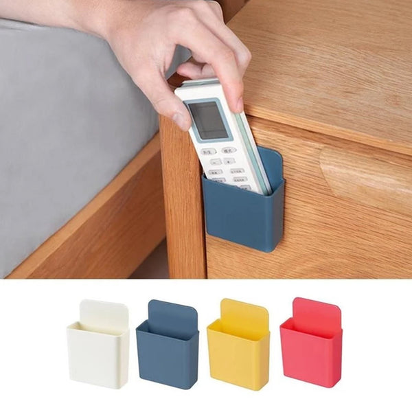 6486 Wall mounted storage case with mobile phone charging port plug holder - Pack of 4Pc DeoDap