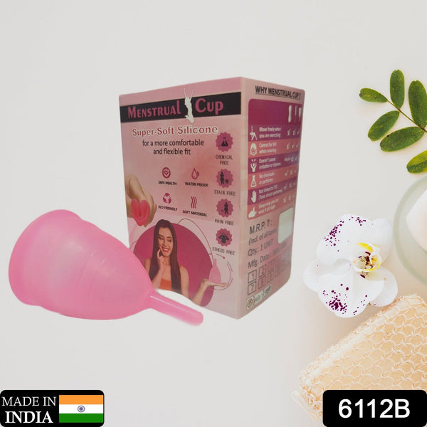 6112B REUSABLE MENSTRUAL CUP USED BY WOMENS AND GIRLS DURING THE TIME OF THEIR MENSTRUAL CYCLE